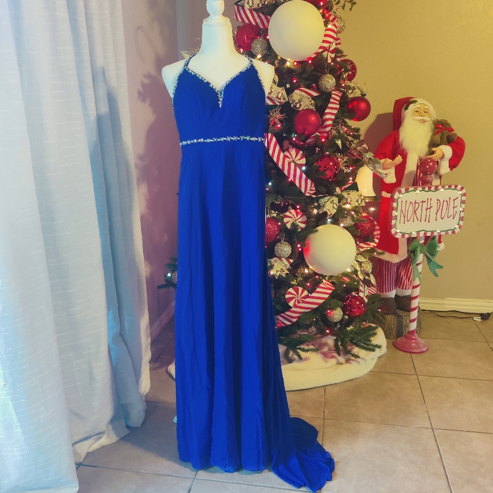 Blue prom dress